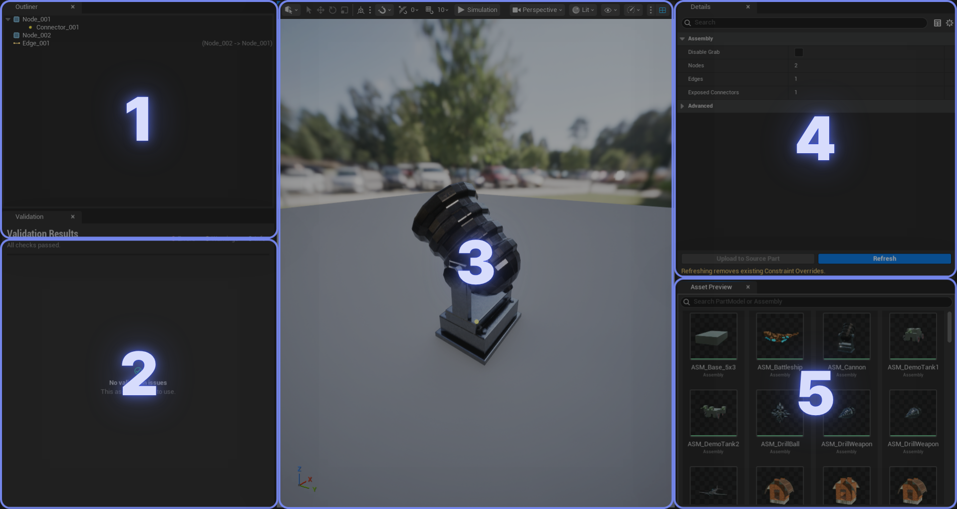 Assembly Editor layout